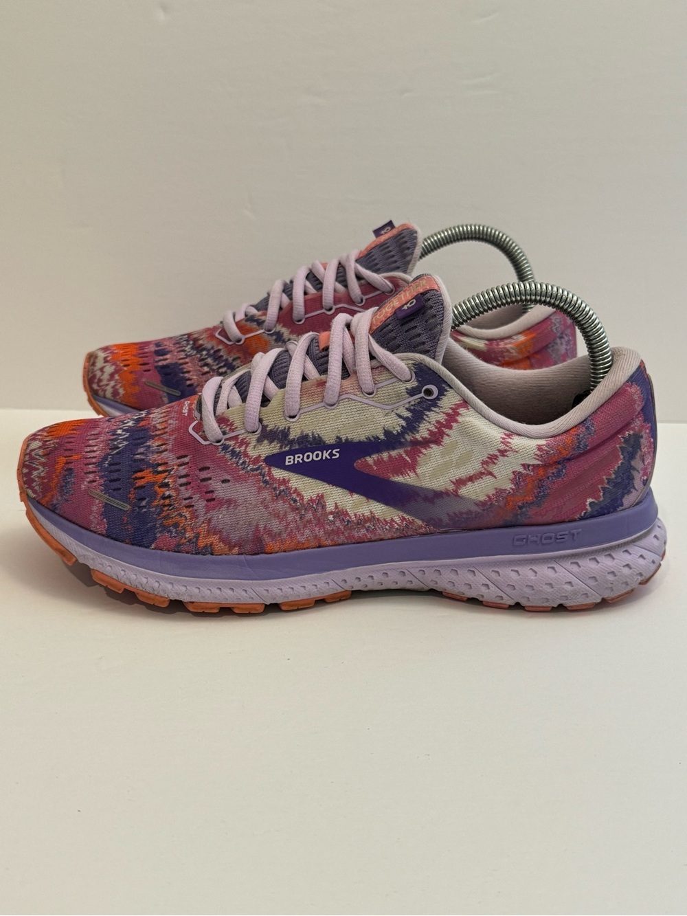 Brooks Ghost 13 Womens Size 9 Purple Pink Athletic Running Shoes Sneakers